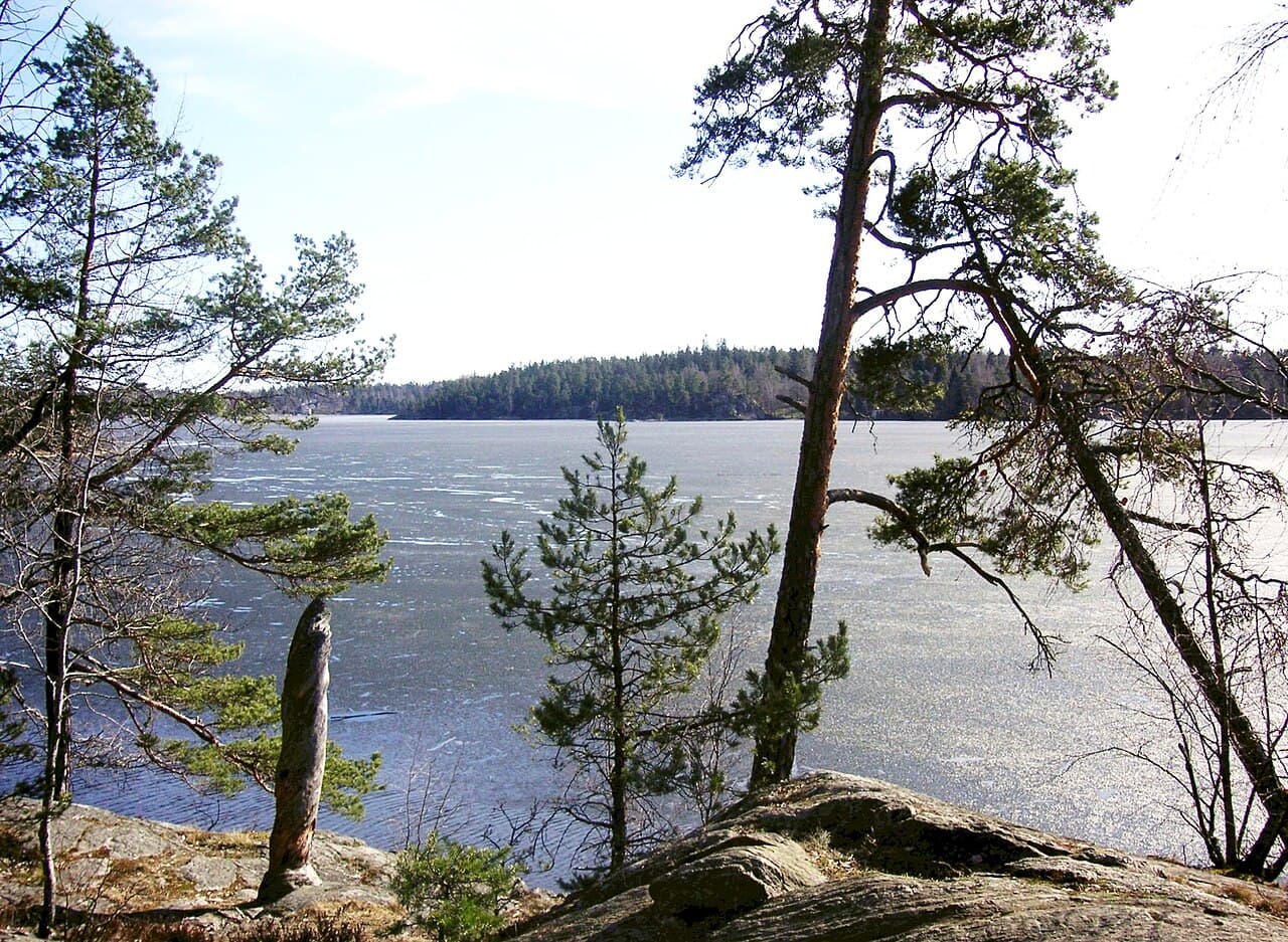 Sjön Drevviken i Huddinge
